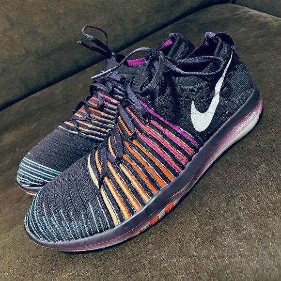 Nike Free Flyknit Transform Purple and Orange Running Shoes item 833410-500 7.5 - Picture 3 of 8